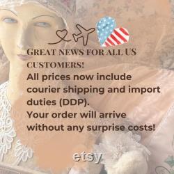 Antique Houbigant Paris Face Powder Box, Floral Art Deco Vanity Decor