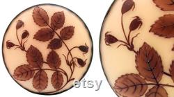 Antique LOETZ VELEZ Cameo Glass Puff Powder Box Art Nouveau Art Glass Vanity Boudoir Casket