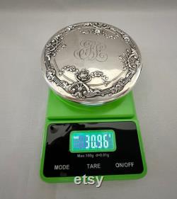 Antique La Pierre Sterling Silver and Cut Glass Vanity Jar