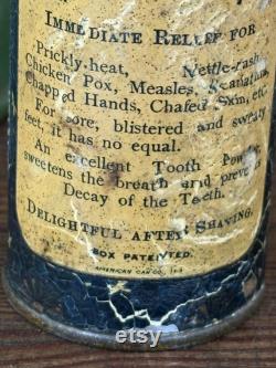 Antique Late 1800s Mennen's Borated Talcum Toilet Powder Tin Infant and Adult