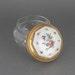 Antique Lenk Austria Hand Painted Guilloche Enamel Lid and Heavy Cut Glass Powder Jar, Vintage Vanity Decor, Trinket Box Gift for Bride