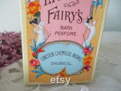 Antique Little Fairy's Bath Perfume Powder Advertising Box in Original Package Bathroom Decor c1920's