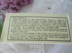 Antique Little Fairy's Bath Perfume Powder Advertising Box in Original Package Bathroom Decor c1920's