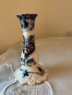 Antique Losol Ware Vanity Set English Porcelain, Orange Poppies, C1920