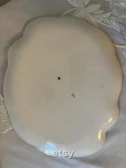 Antique Losol Ware Vanity Set English Porcelain, Orange Poppies, C1920