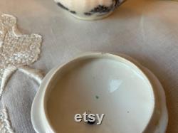 Antique Losol Ware Vanity Set English Porcelain, Orange Poppies, C1920