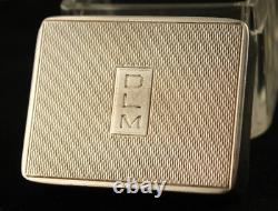Antique Mappin & Webb Sterling Silver Glass Vanity Dresser Jar & Powder Box