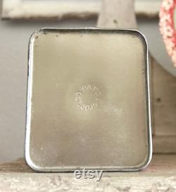 Antique Mavis Talcum Powder Art Nouveau Red Tin