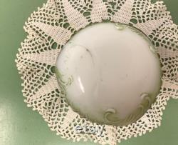 Antique Milk Glass Powder Box Dithridge and Co 1890's Victorian Milk Glass Powder Box -Victorian Lidded Vanity Dish Jewelry Dish Ring Holder