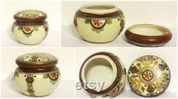 Antique Nippon Partial Vanity Set Moorish Pattern Hand Painted Art Deco Three Piece Gilded Shabby Cottage