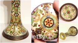 Antique Nippon Partial Vanity Set Moorish Pattern Hand Painted Art Deco Three Piece Gilded Shabby Cottage