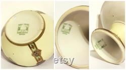 Antique Nippon Partial Vanity Set Moorish Pattern Hand Painted Art Deco Three Piece Gilded Shabby Cottage