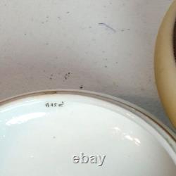 Antique Nippon Powder Box withLid Hand Painted Landscape Scene Trees Water Church