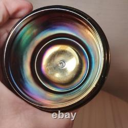 Antique Northwood Carnival Glass Vanity Powder Box & Lid Black Amethyst EUC 1 FB Antique Northwood Carnival Glass Vanity Powder Box & Lid Black Amethyst EUC 1 FB