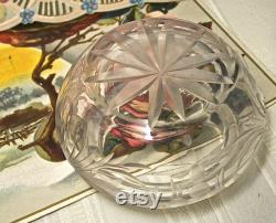 Antique Ornate Patterned STERLING Lidded Glass VANITY Rouge Trinket Jar Could be Monogrammed