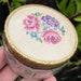 Antique Petit Point Trinket Pot Embroidered Silk Lid, English Vanity Decor