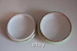 Antique Porcelain Trinket Box Hand Painted Roses, Gold Gilt, Victorian Boudoir Decor