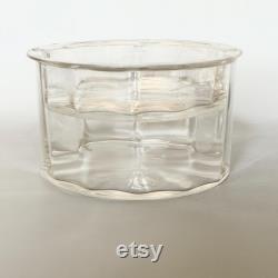 Antique Powder Glass Jar on Tray, Edwardian Silver Plated Vanity Box, Dressing Table Powder Pot, by Hukin, Heath and Sons, HH andS