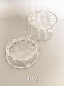 Antique Powder Glass Jar on Tray, Edwardian Silver Plated Vanity Box, Dressing Table Powder Pot, by Hukin, Heath and Sons, HH andS