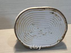 Antique Pozzoni Powder Box 1920s White Embossed Copper Vanity Tin, Victorian Cosmetic Container