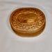 Antique Pozzoni's Complexion Powder Box Solid Brass Ornate Intricate Design Pressed Into Top Sides and Bottom Gift for Her Vanity Collectible