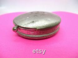 Antique RICHARD HUDNUT Paris New York Complimentary Nickel Silver Tone Sachet Holder Powder Sifter