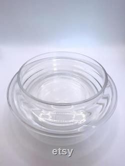 Antique Regent of London Glass Powder Box with Ornate Lid Vanity Table Accessory