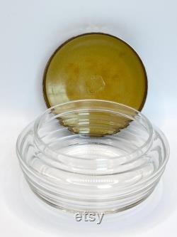 Antique Regent of London Glass Powder Box with Ornate Lid Vanity Table Accessory