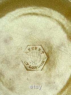 Antique Regent of London Glass Powder Box with Ornate Lid Vanity Table Accessory