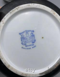 Antique Royal Bayreuth Black Corinthianware Powder Box As Is Greek Revival