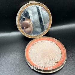 Antique Silver 875 Roses Powder Box Soviet Era
