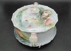 Antique T and V France Round Lidded Tureen with Seashells circa 1914