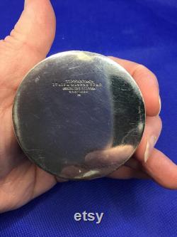 Antique Tiffany and Co Sterling Silver Powder Pill box 17415A Markers 2040 monogrammed