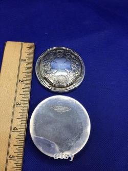 Antique Tiffany and Co Sterling Silver Powder Pill box 17415A Markers 2040 monogrammed