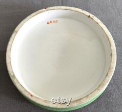 Antique Vanity Jar Compact Hand Painted