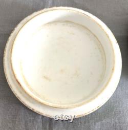 Antique Vanity Jar Compact Hand Painted