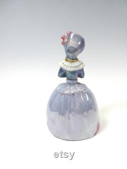 Antique Victorian German porcelain figural dresser set perfume bottle and powder jar