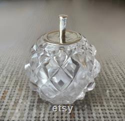 Antique Victorian Silver and Cut Glass Powder Jar From General A.M. Gray U.S.M.C.