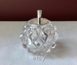 Antique Victorian Silver and Cut Glass Powder Jar From General A.M. Gray U.S.M.C.