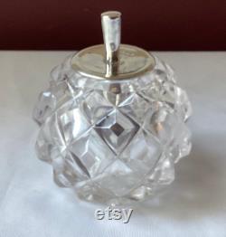 Antique Victorian Silver and Cut Glass Powder Jar From General A.M. Gray U.S.M.C.