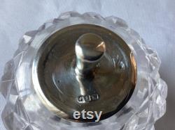 Antique Victorian Silver and Cut Glass Powder Jar From General A.M. Gray U.S.M.C.