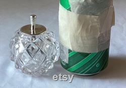 Antique Victorian Silver and Cut Glass Powder Jar From General A.M. Gray U.S.M.C.