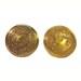 Antique WMF Brass Powder Jar Lids Pair Victoria 1880s Rococo Matching Set