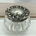 Antique Wallace Sterling Silver Repousse and Cut Glass Powder Box No Monogram