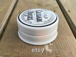 Antique c1800s William Inman and Co Ltd. of Edinburgh and Leith Cold Cream of Roses Porcelain Dresser Jar with Lid Retro Vanity