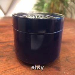 Antique c. 1928 Art Deco Lucretia Vanderbilt Cobalt Blue and Silver Metal Butterfly Footed Face Powder Box New York Vintage 30's Cosmetics
