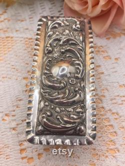Antique cut-glass and solid sterling silver vanity trinket box Edwardian 1901 Art nouveaux Dressing Table Jar. FREE shipping and gift box