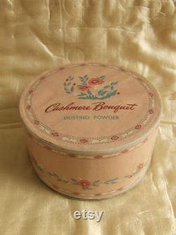 Antique, edwardian dusting powder box, cardboard, floral printed.