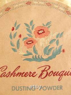 Antique, edwardian dusting powder box, cardboard, floral printed.