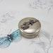 Antique silver powder box, unusual 1920s sterling silver powder box with lizard lid, Art Deco powder box